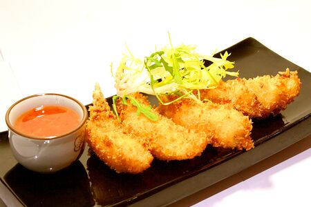 Тигровые креветки Карибы в темпуре