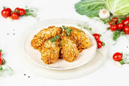 Голубцы ленивые в томатно-овощном соусе