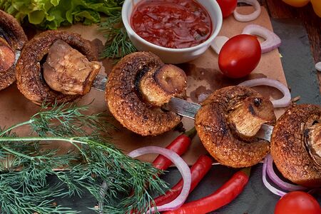 Шашлык из шампиньонов