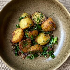 Жареный картофель с луком