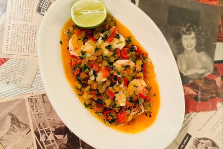 Креветки пеперончино 