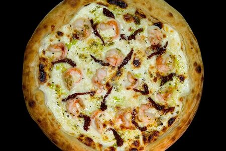 С креветками и вялеными томатами 