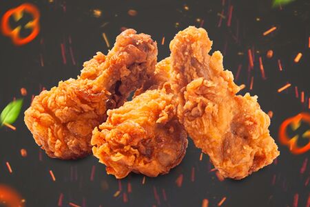 Крылышки цыплёнка острые жареные