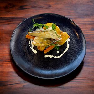 Судак с овощами конторно