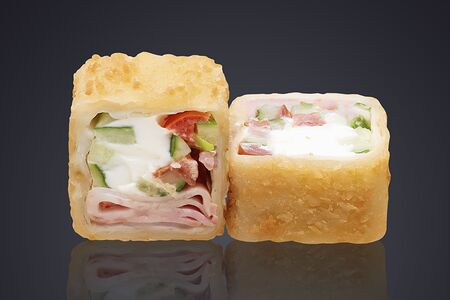 Жареная тортилья с беконом