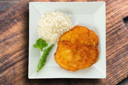 Куриное филе в кляре с гарниром