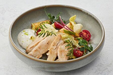 Салат из жареного кабачка