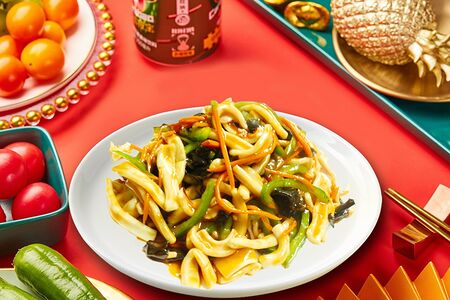 Жареный кальмар в кисло-сладком соусе №609