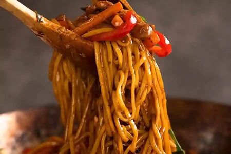 Лапша Вок с овощами постная