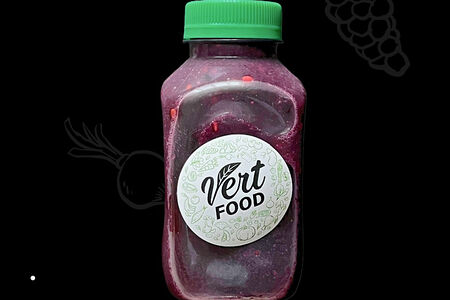 Черничный смузи с бананом и семенами льна