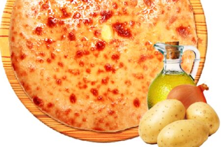 Постный пирог с картофелем и жареным луком
