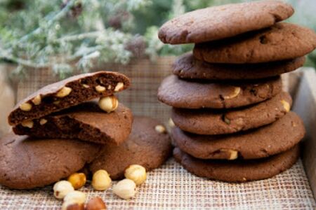 Шоколадное печенье Кукис с фундуком