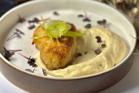 Рыбная котлета с муссом из сельдерея