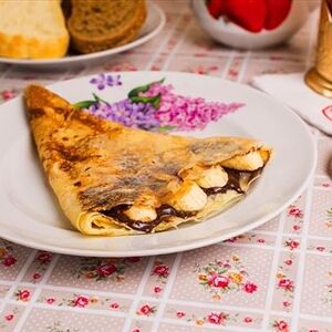 Блин с шоколадом и бананом