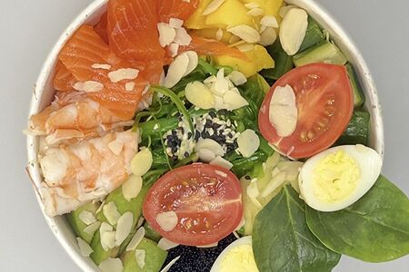 Поке с лососем и креветкой (большой)