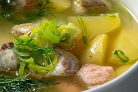 Уха по-царски из осетрины