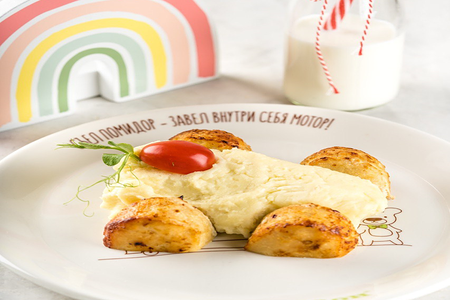 Картофельная тачка с котлетами