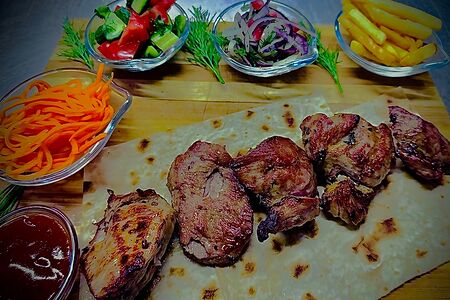 Комбо со свиной шейкой