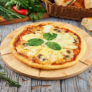 Яндекс пицца цыпленок, грибы с моцареллой