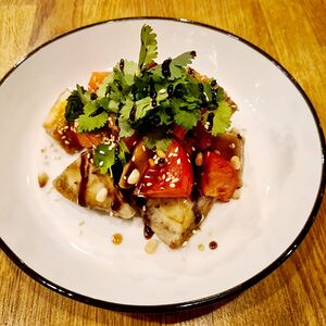 Хрустящий баклажан с фетой