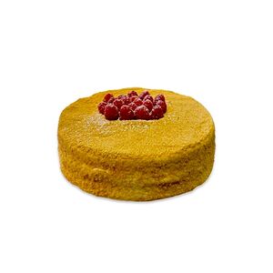 Медовик с малиной