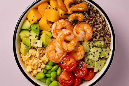 Боул с креветками