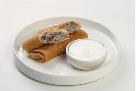 Блины с курицей и грибами