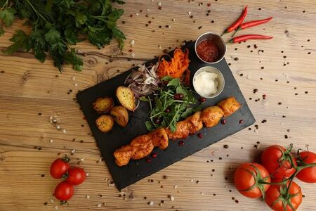 Шашлык из филе куриной грудки