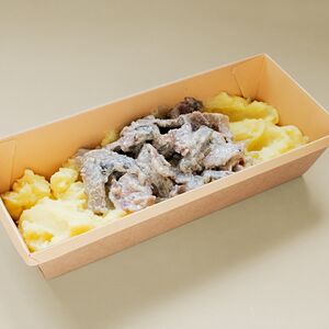 Картофель с грибами и беконом