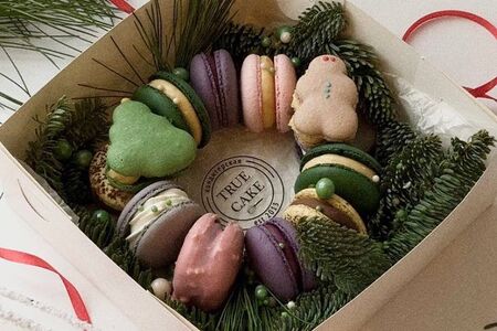 Венок из макарон