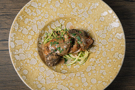 Зобная железа телёнка со сморчками