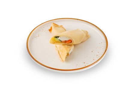 Блины с форелью и творожным сыром