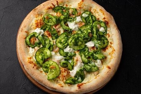 Пицца с креветками и цуккини 24см