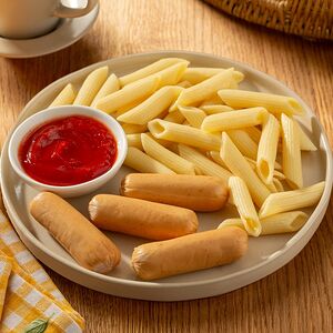 Сосиски с макаронами