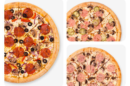 Комбо №4: Пиццы Деревенская, Ветчина и грибы, Флоренция