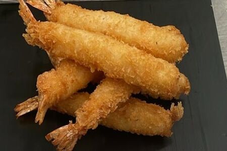 Тигровые креветки в сухарной панировке