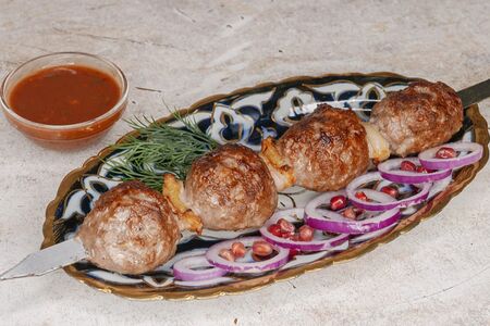 Люля-кебаб из говядины с курдюком