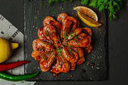 Креветки по-карибски