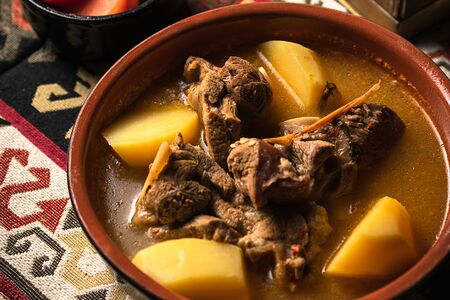 Хашлама с картофелем в бульоне
