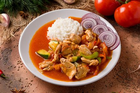 Курица с овощами