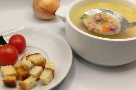 Похлебка картофельная с беконом