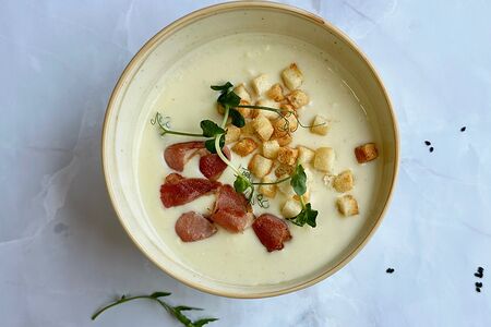 Крем-суп из копченой куриной грудки