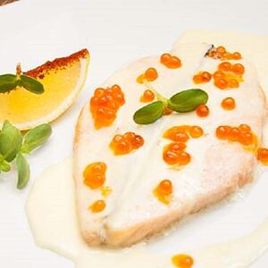 Семга под сливочным соусом