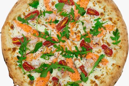 С лососем и креветками