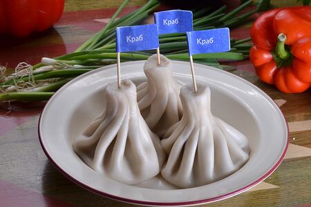 Хинкали с крабом