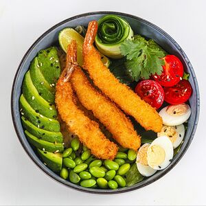 Поке с креветкой темпура