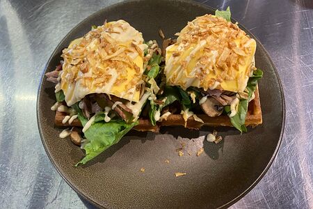 Вафля с мясом 