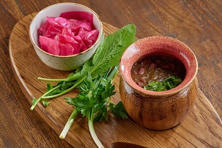 Лобио по-имеретински в горшочке