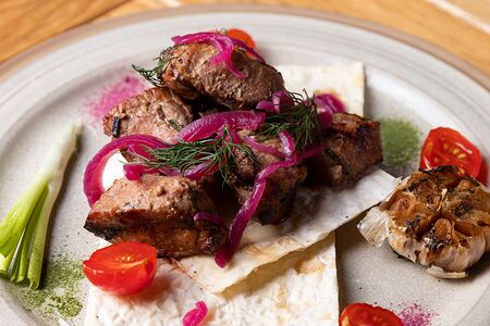 Шашлык из йоркширской свинины в авторском маринаде
