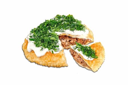 Пирог с говядиной и свининой 